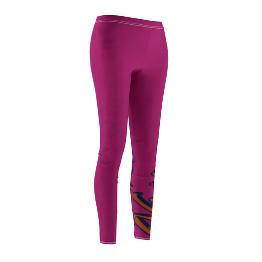 Vibrant Women's Mid-rise Leggings, Casual Comfort, Yoga Pants, Gym Wear, Dance Leggings, Festival Fashion